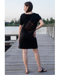 Sukienka T-shirtowa Veli Black - Fairtrade Cotton