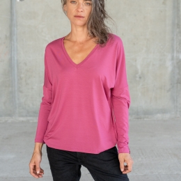 Bluzka Saja Longsleeve Indian Rose - wiskoza EcoVero™