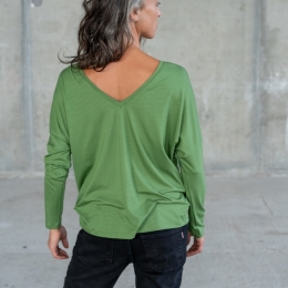 Bluzka Saja Longsleeve Basil - wiskoza EcoVero™