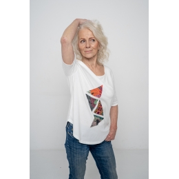T-shirt Eila White z bawełny Fairtrade