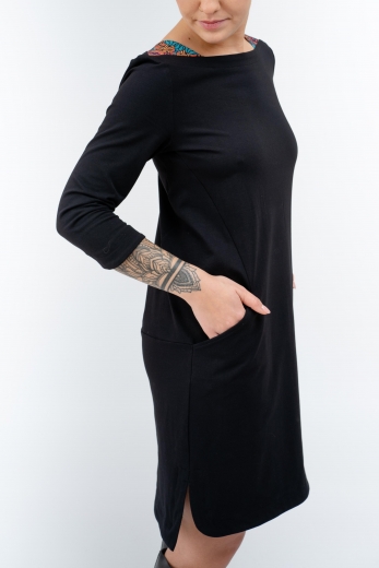 Sukienka Cavo Black Nefud - bawełna organiczna
