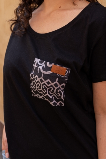 T-shirt Nimba Pocket Black Mopti - Fairtrade Cotton