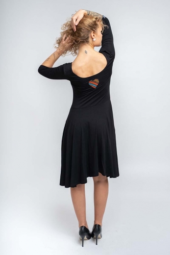 Sukienka Swing Black - wiskoza EcoVero™