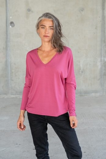 Bluzka Saja Longsleeve Indian Rose - wiskoza EcoVero™