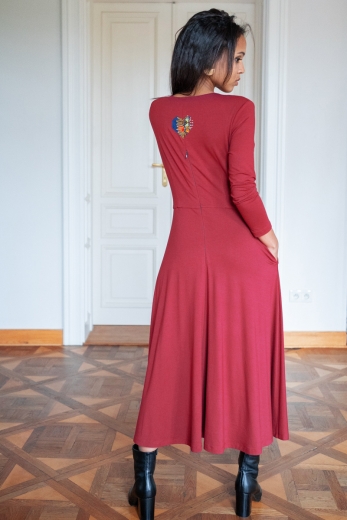 Sukienka Mia Wine - wiskoza EcoVero™