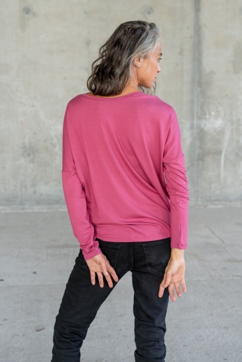 Bluzka Saja Longsleeve Indian Rose - wiskoza EcoVero™