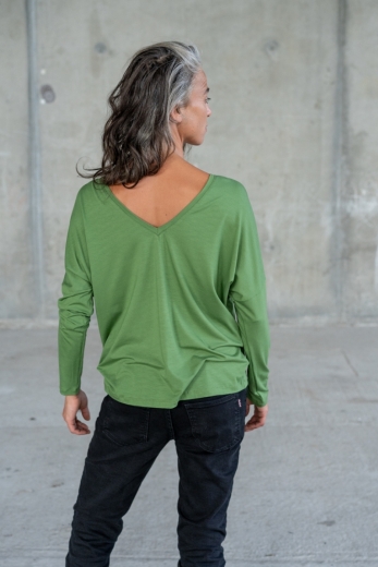 Bluzka Saja Longsleeve Basil - wiskoza EcoVero™