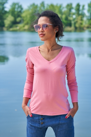 Bluzka Amal Flamingo - wiskoza EcoVero™