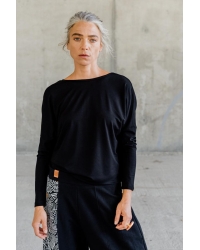 Bluzka Saja Longsleeve Black - wiskoza EcoVero™