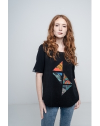 T-shirt Eila Black z bawełny Fairtrade