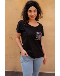 T-shirt Nimba Pocket Black Mopti - Fairtrade Cotton