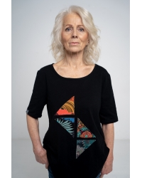 T-shirt Eila Black z bawełny Fairtrade