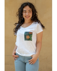 T-shirt Nimba Pocket White Botanic - Fairtrade Cotton