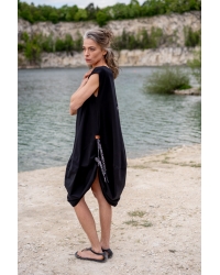 Sukienka Ankara Black Mopti - bawełna organiczna