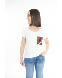 T-shirt Nimba White Pocket z bawełny Fairtrade
