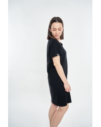 Sukienka T-shirtowa Veli Black z bawełny Fairtrade