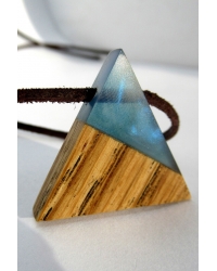 Wisiorek Wood Triangle Blue