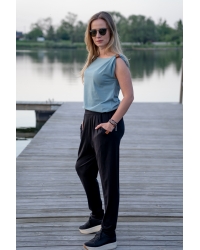 Spodnie Orisa Black - wiskoza EcoVero™