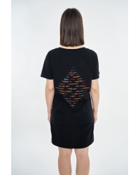 Sukienka T-shirtowa Veli Black z bawełny Fairtrade