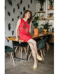 Sukienka Natsuki Red -  bawełna organiczna