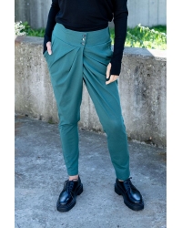 Spodnie Button Malachit - bawełna organiczna