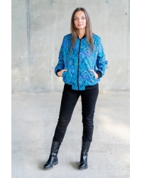 Kurtka Bomberka Oversize Blue Mundo