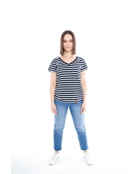 T-shirt Lena Stripes z bawełny Fairtrade
