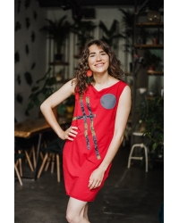 Sukienka Natsuki Red -  bawełna organiczna