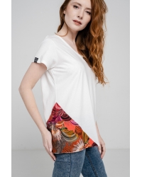 T-shirt Nimba White Fuego - Fairtrade Cotton