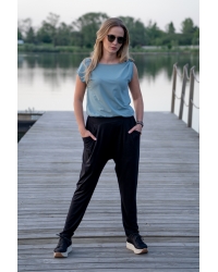 Spodnie Orisa Black - wiskoza EcoVero™