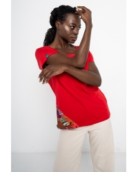 T-shirt Nimba Red Fuego z bawełny Fairtrade