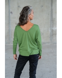 Bluzka Saja Longsleeve Basil - wiskoza EcoVero™