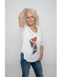 T-shirt Eila White z bawełny Fairtrade