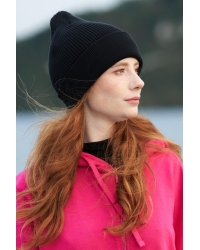 Czapka Peak Knit Black - Fairtrade Cotton