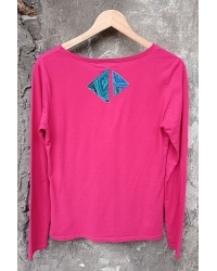 Bluzka Cobra Pink Blue Mundo Fairtrade Cotton - S/M